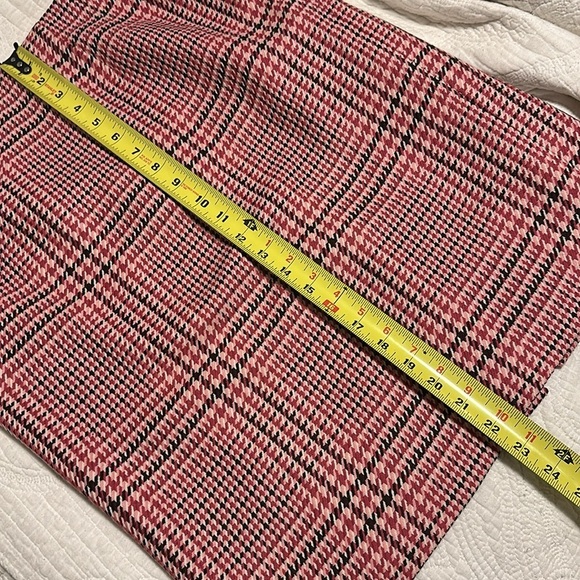 Talbots pink plaid pencil skirt size 6 - Picture 6 of 7